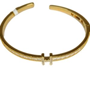 Gold Tone Rhinestones Braclet Stainless Steel